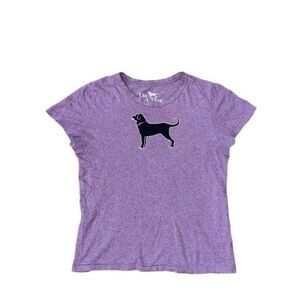 The Black Dog Martha’s Vineyard Purple Crewneck Short Sleeve Cotton Tee‎